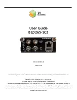 Z3 Technology BLD265-SC2 User Manual preview