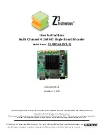 Z3 Technology SBE264-DVR-13 User Instructions preview