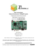 Preview for 1 page of Z3 Technology Z3-DM368-VI-RPS User Instructions