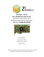 Preview for 1 page of Z3 Technology Z3-DM816X-PCI2-RPS Developer'S Manual