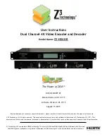 Preview for 1 page of Z3 Technology Z3-HE4K-R User Instructions