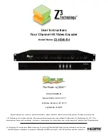 Preview for 1 page of Z3 Technology Z3-HE4K-R4 User Instructions