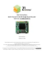 Preview for 1 page of Z3 Technology Z3-SBE264-DVR-23 User Instructions