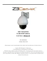 Z3 Technology Z3Cam 4K Z3Dome-4K User Instructions preview