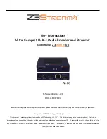 Z3 Technology Z3Stream-01 User Instructions preview