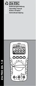 Preview for 1 page of ZA-TEC ZA 1-3 Operating Manual