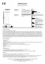 Предварительный просмотр 8 страницы Zafferano Dama LD0611 Instructions For Use Manual