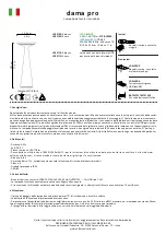 Preview for 2 page of Zafferano dama pro Instructions For Use Manual