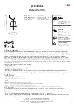 Preview for 3 page of Zafferano Poldina LD0289B3 Instructions For Use Manual