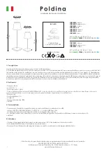 Preview for 2 page of Zafferano Poldina LD0340 Instructions For Use Manual