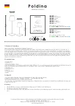 Preview for 6 page of Zafferano Poldina LD0340 Instructions For Use Manual