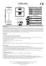 Preview for 3 page of Zafferano Sister Light LD0300 Instructions For Use Manual