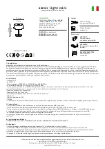 Preview for 3 page of Zafferano sister light mini Instructions For Use Manual