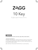 Zagg 10 Key Instructions preview