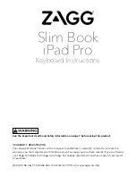 Zagg Slim Book Instructions Manual preview