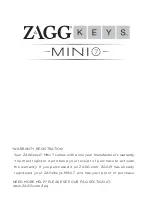 Preview for 1 page of Zagg ZAGGkeys MINI 7 Quick Manual