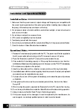 Предварительный просмотр 2 страницы ZALMAN RESERATOR 2 Installation And Operational Notes