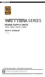 ZALMAN Wattera Series User Manual preview