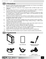 Preview for 2 page of ZALMAN ZM-HE350 U3 User Manual