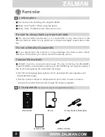 Preview for 2 page of ZALMAN ZM-ve400 Quick Manual