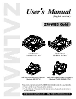 Preview for 1 page of ZALMAN ZM-WB3 Gold User Manual