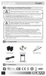 Preview for 2 page of ZALMAN ZM350-FX User Manual