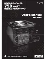 ZALMAN ZM750-HP User Manual preview