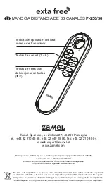 Preview for 17 page of Zamel EXTA FREE P-256/36 Manual