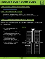 Preview for 2 page of Zamp Solar MEGA KIT Quick Start Manual