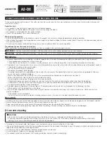 ZAMST A2-DX Instructions For Use Manual предпросмотр