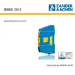 Zander Aachen MINOS SD1E Operating Instructions Manual preview
