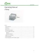 Preview for 1 page of Zane zTemp Operating Manual