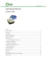 Zane zTrack One Operating Manual preview