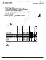 Предварительный просмотр 1 страницы ZANEEN MENHIR Installation Instruction