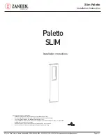 Preview for 1 page of ZANEEN Paletto SLIM Installation Instructions Manual