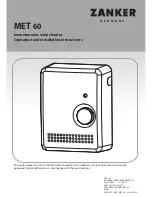 Preview for 1 page of ZANKER MET 60 Operation And Installation Instructions Manual