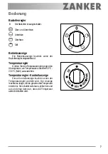 Preview for 7 page of ZANKER ZKB 7513 User Manual