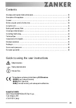 Preview for 29 page of ZANKER ZKB 7513 User Manual