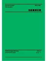 ZANKER ZKS 5644 Instruction Book preview