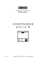 Zanussi Electrolux DCS 12 W Instruction Booklet preview
