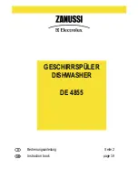 Zanussi Electrolux DE 4855 Instruction Book preview