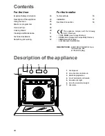 Предварительный просмотр 2 страницы Zanussi Electrolux Electric oven Instruction Book