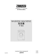 Zanussi Electrolux F855 Instruction Booklet preview