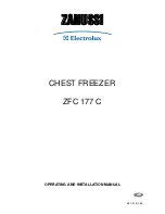 Zanussi Electrolux U28059 ZFC 177 C Operating And Installation Manual preview