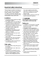 Preview for 3 page of Zanussi Electrolux U30356 ZKC6010 User Manual