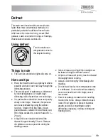 Preview for 19 page of Zanussi Electrolux U30356 ZKC6010 User Manual