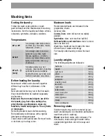 Предварительный просмотр 12 страницы Zanussi Electrolux U31302 ZWF 16581 User Manual