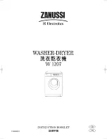 Zanussi Electrolux W1206 Instruction Booklet preview