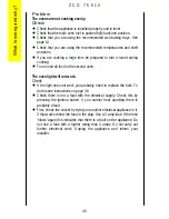 Preview for 40 page of Zanussi Electrolux ZCG 7551X Instruction Booklet