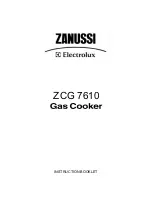 Предварительный просмотр 1 страницы Zanussi Electrolux ZCG 7610 Instruction Booklet